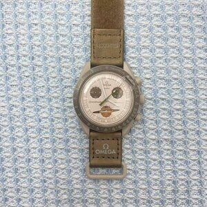 🔥Swatch x Omega Saturn Chronograph | Beige Bioceramic